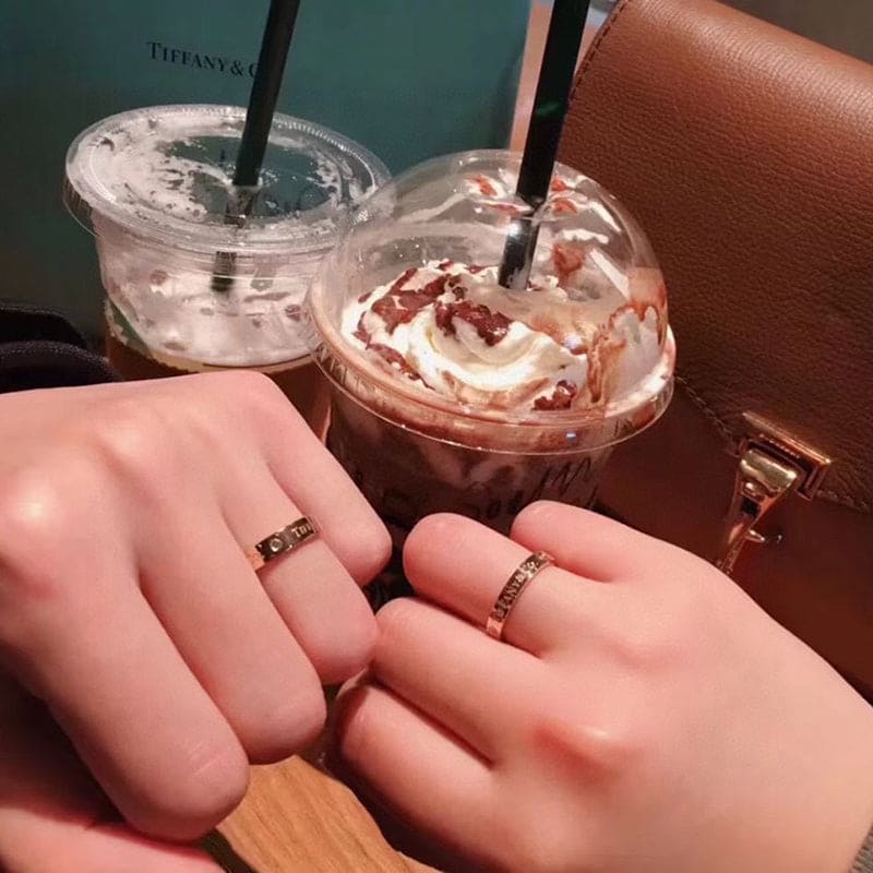 18K Rose Gold Tiffany Wedding Ring