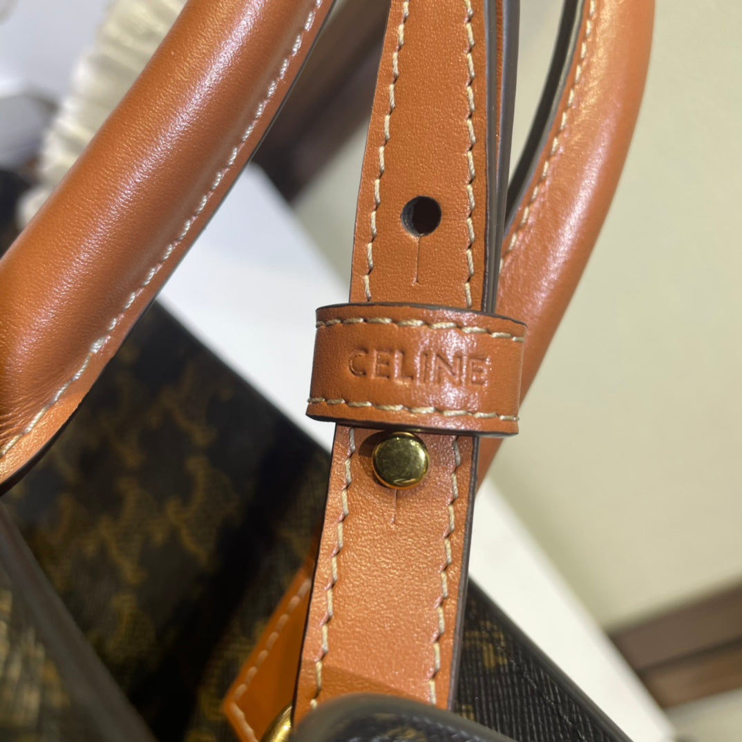 CELINE TRIOMPHE 32 BLUE IN PATTERN CALFSKIN