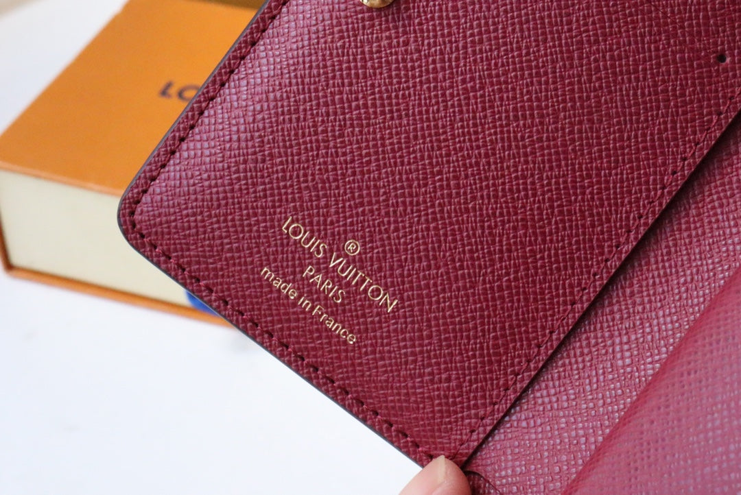 LOUIS VUITTON LV 25S LOU WALLET 11 IN FUCHSIA PINK MONOGRAM COATED CALFSKIN