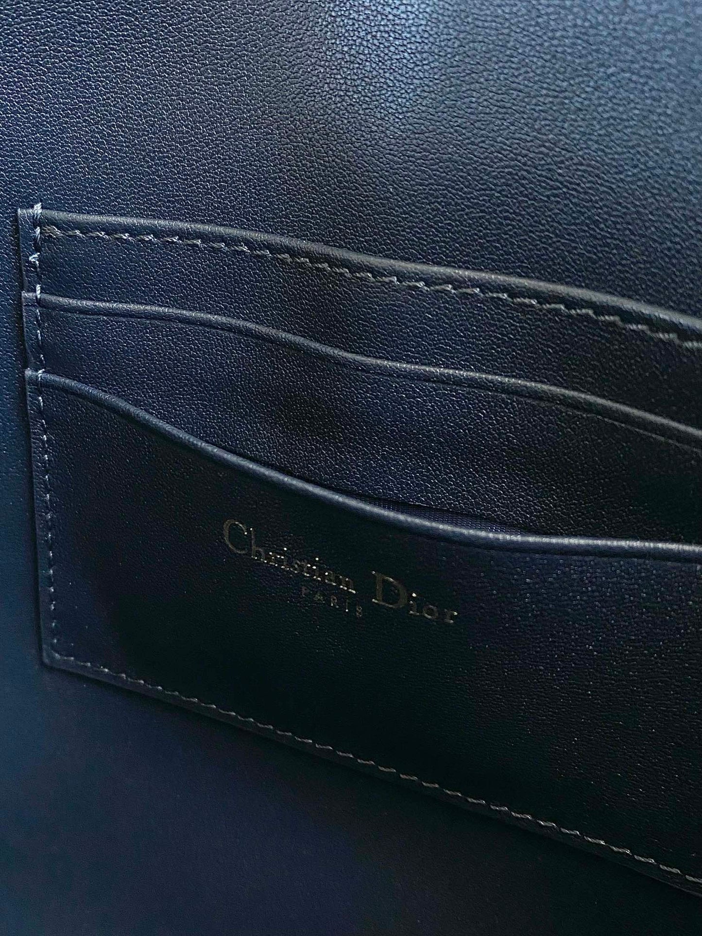 DIOR CD 30 CLUTCH BAG IN BLUE OBLIQUE JACQUARD