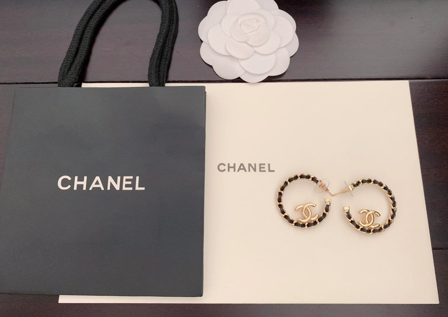 18K Chanel Strass Earrings
