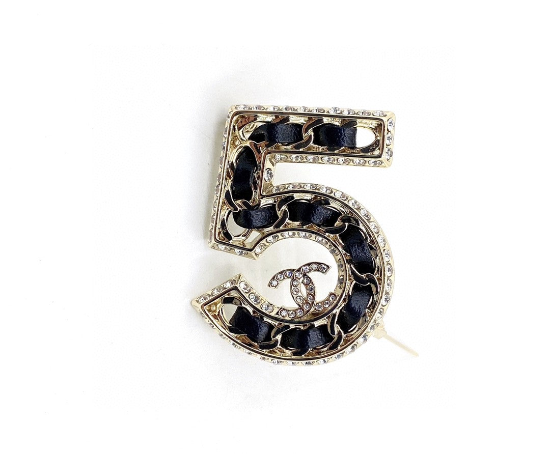 18K Chanel No.5 Strass Brooch