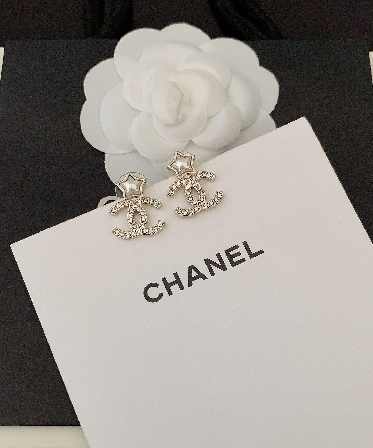 18K Chanel Star Crystals Earrings