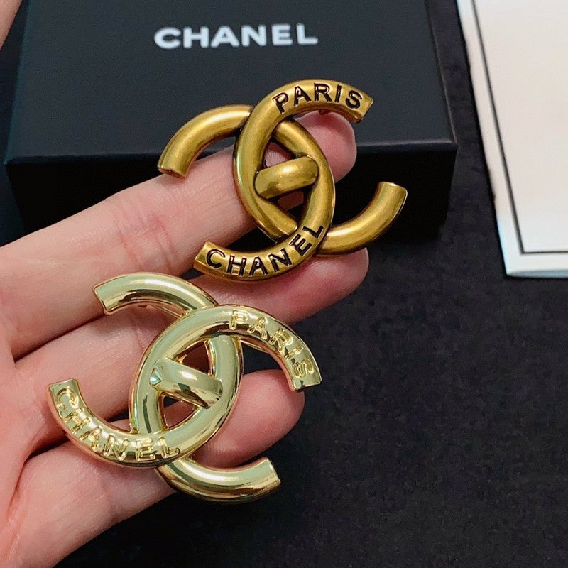 18K Chanel Paris Gold Brooch