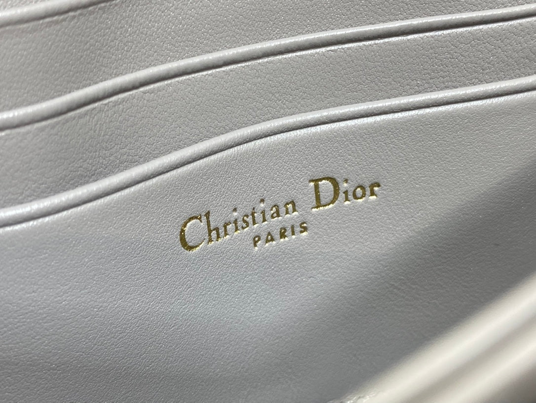 DIOR 25S TALK PHONE POUCH 21 IN DIRTY LILAC CANNAGE LAMBSKIN GOLD HARDWRE