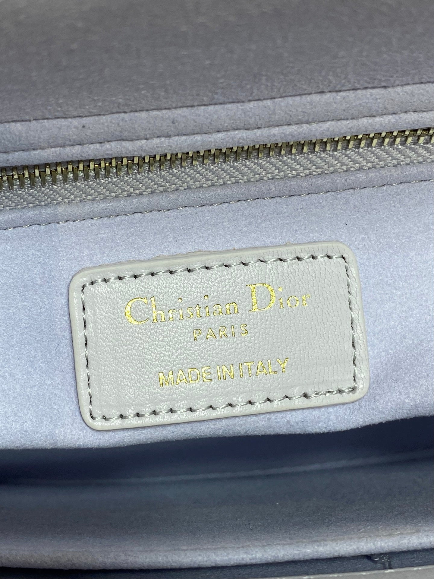 DIOR 25S LADY BAG 20 IN LILAC CANNAGE CALFSKIN GOLD HARDWRE
