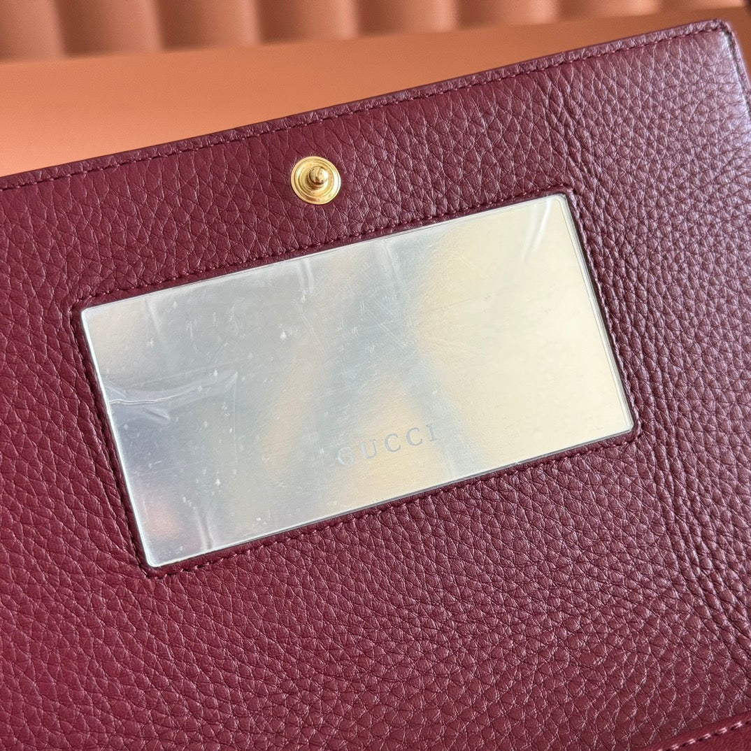 GUCCI 26S MARMONT BAG 20 IN BLACK CALFSKIN