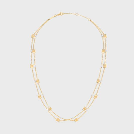 18K Celine Pearl Double Necklace