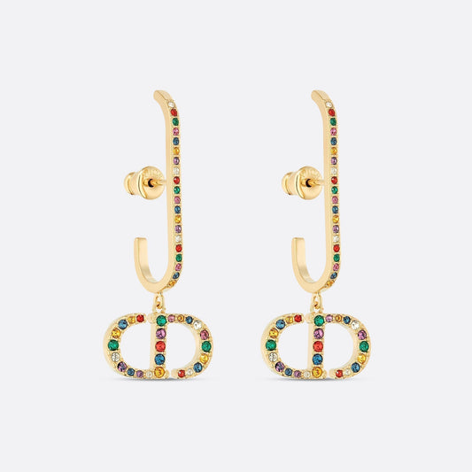 18K Dior 30 Montaigne Crystals Earrings