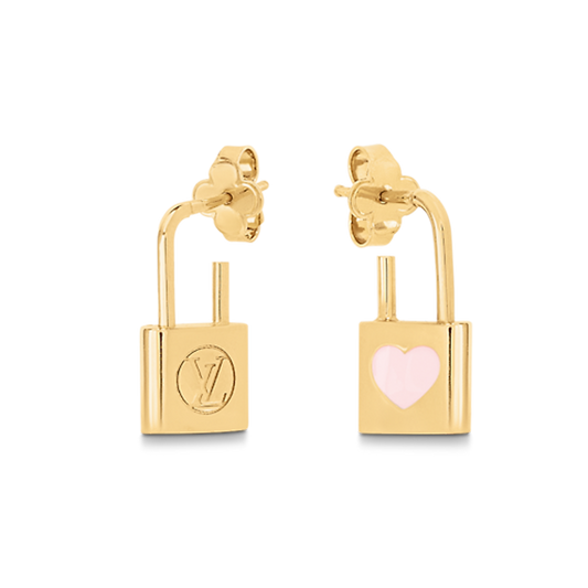 18k Louis Vuitton Cadenas Earrings