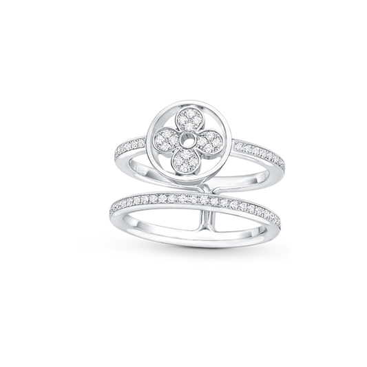 18K Louis Vuitton Idylle Blossom Two-Row Ring