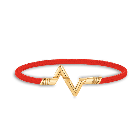 18K Louis Vuitton Volt Upside Down Play Red Bracelet