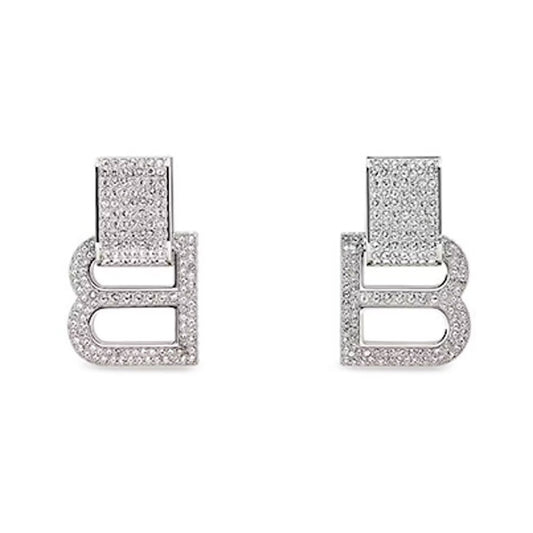 18K Balenciaga Hourglass Diamond Earrings