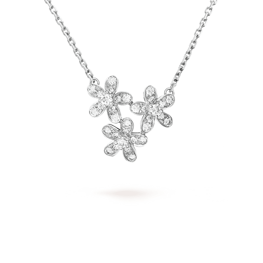 18K Three Flowers Socrate Necklace