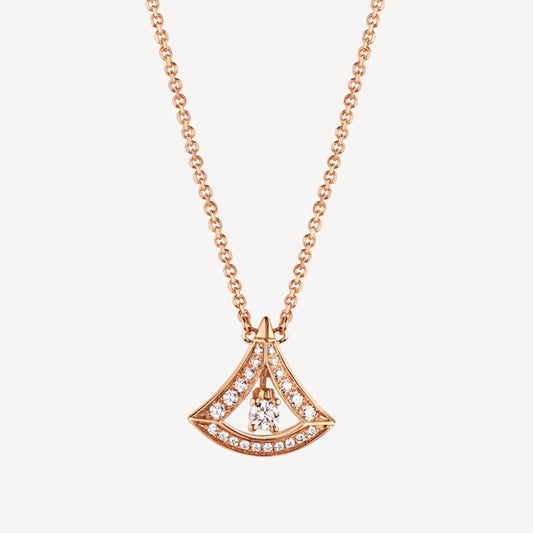 18K BVLGARI Dream Pave Diamond Openwork Necklace