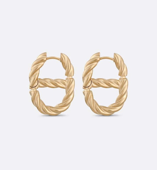 18K Dior Navy Earrings