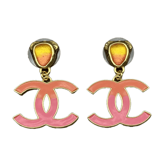 18K Classic Pink  Chanel Dangle Earrings