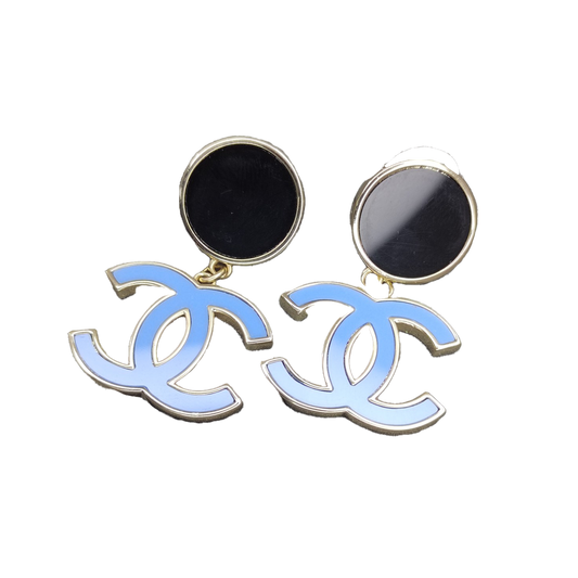 18K Classic Blue  Chanel Dangle Earrings