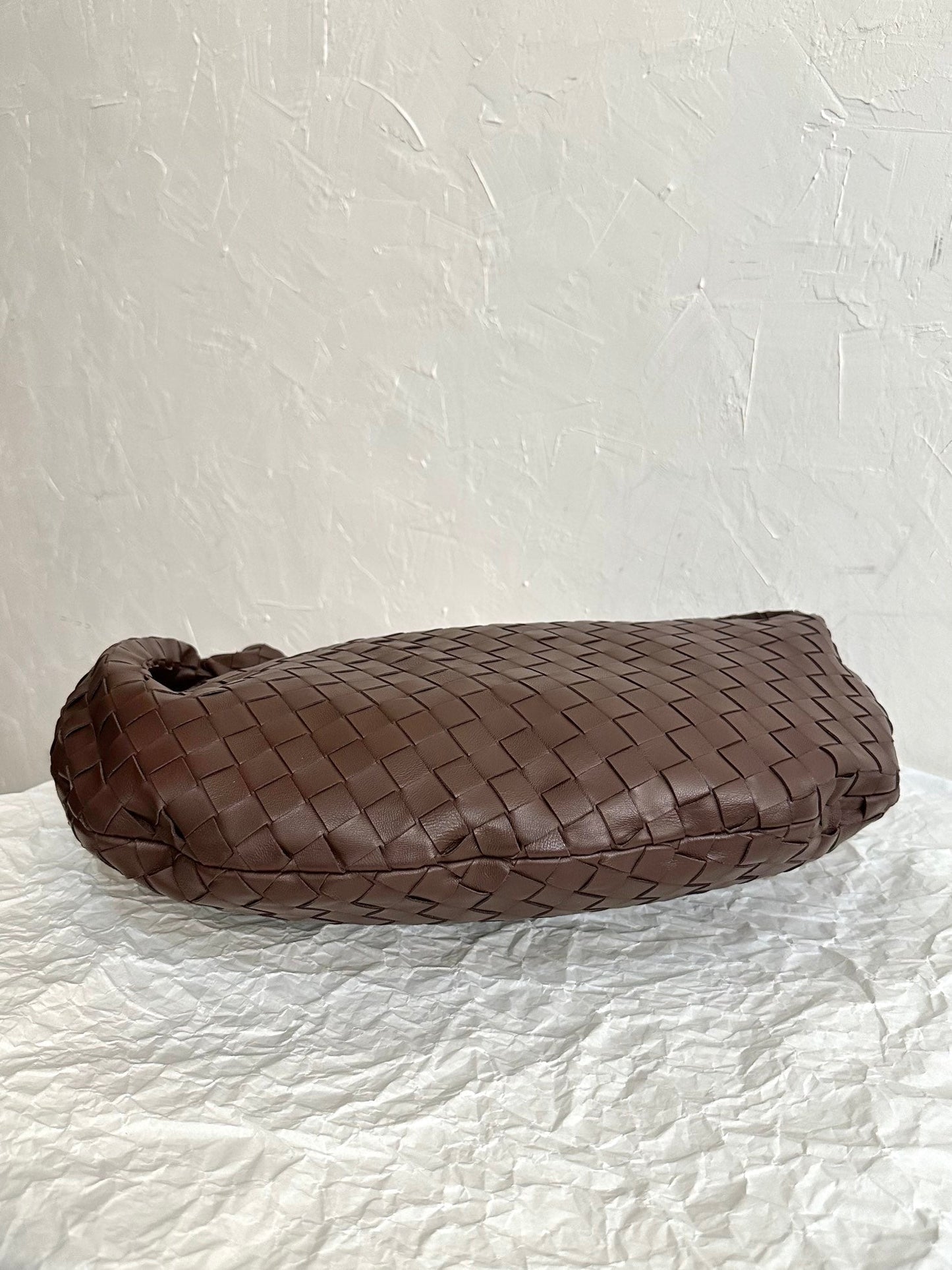 BOTTEGA VENETA SMALL JODIE 48CM CHOCOLATE SUEDE LEATHER