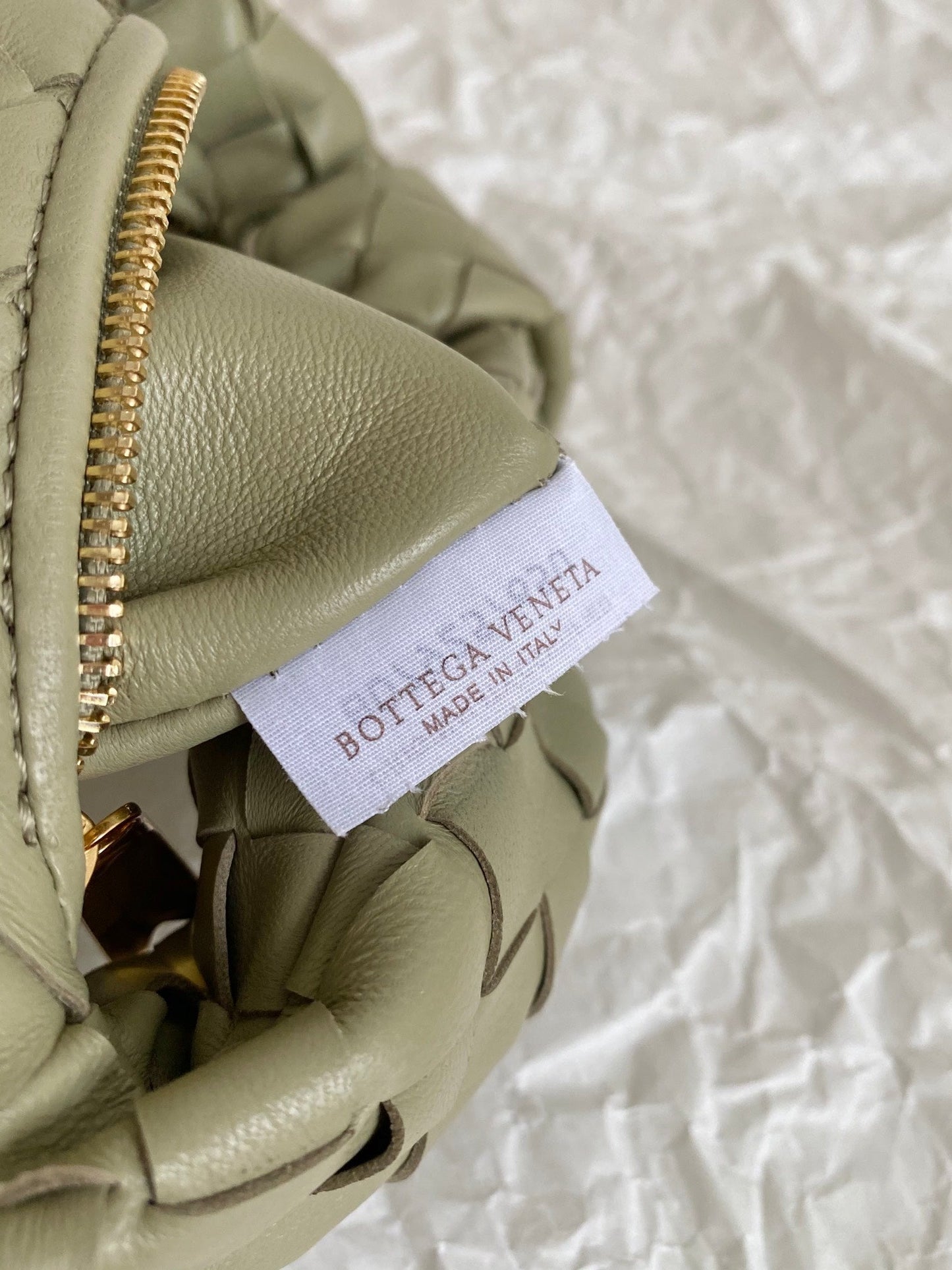 BOTTEGA VENETA MINI JODIE 28CM GREEN LAMBSKIN LEATHER