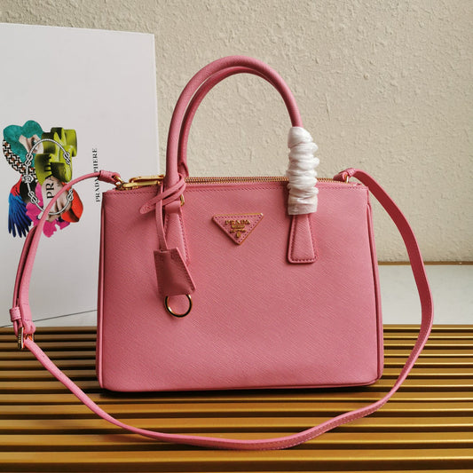 PRADA MEDIUM GALLERIA 28 PINK SAFFIANO LEATHER