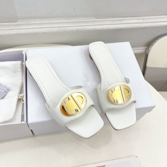DIOR CD FOREVER HEELED 1.5CM WHITE