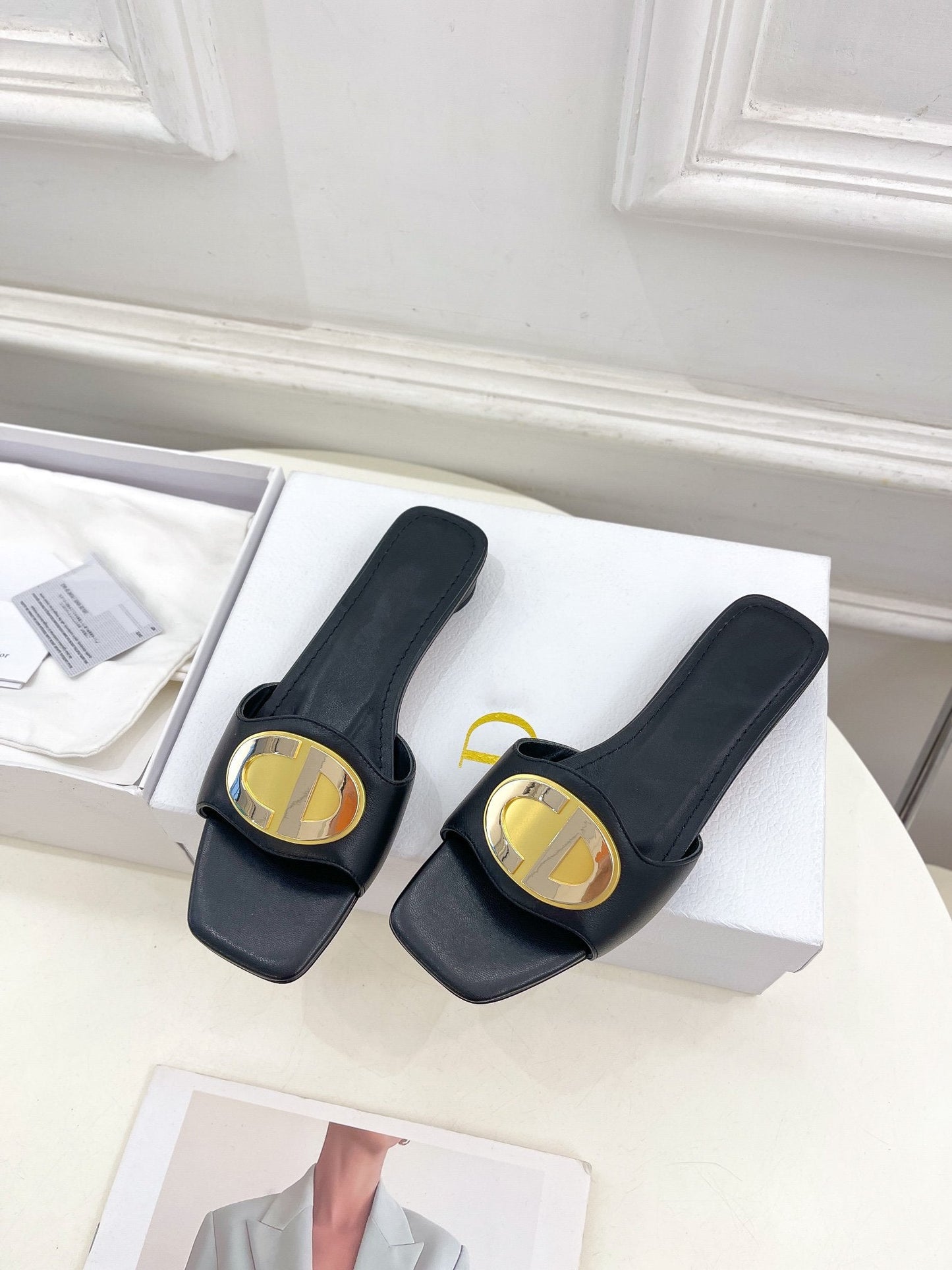 DIOR CD FOREVER HEELED 1.5CM BLACK