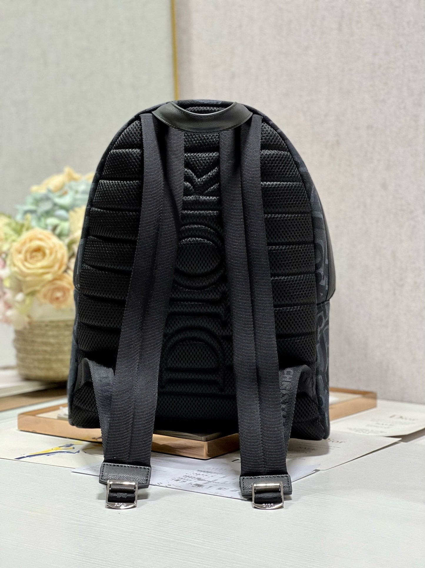 DIOR RIDER BACKPACK BLACK OBLIQUE JACQUARD