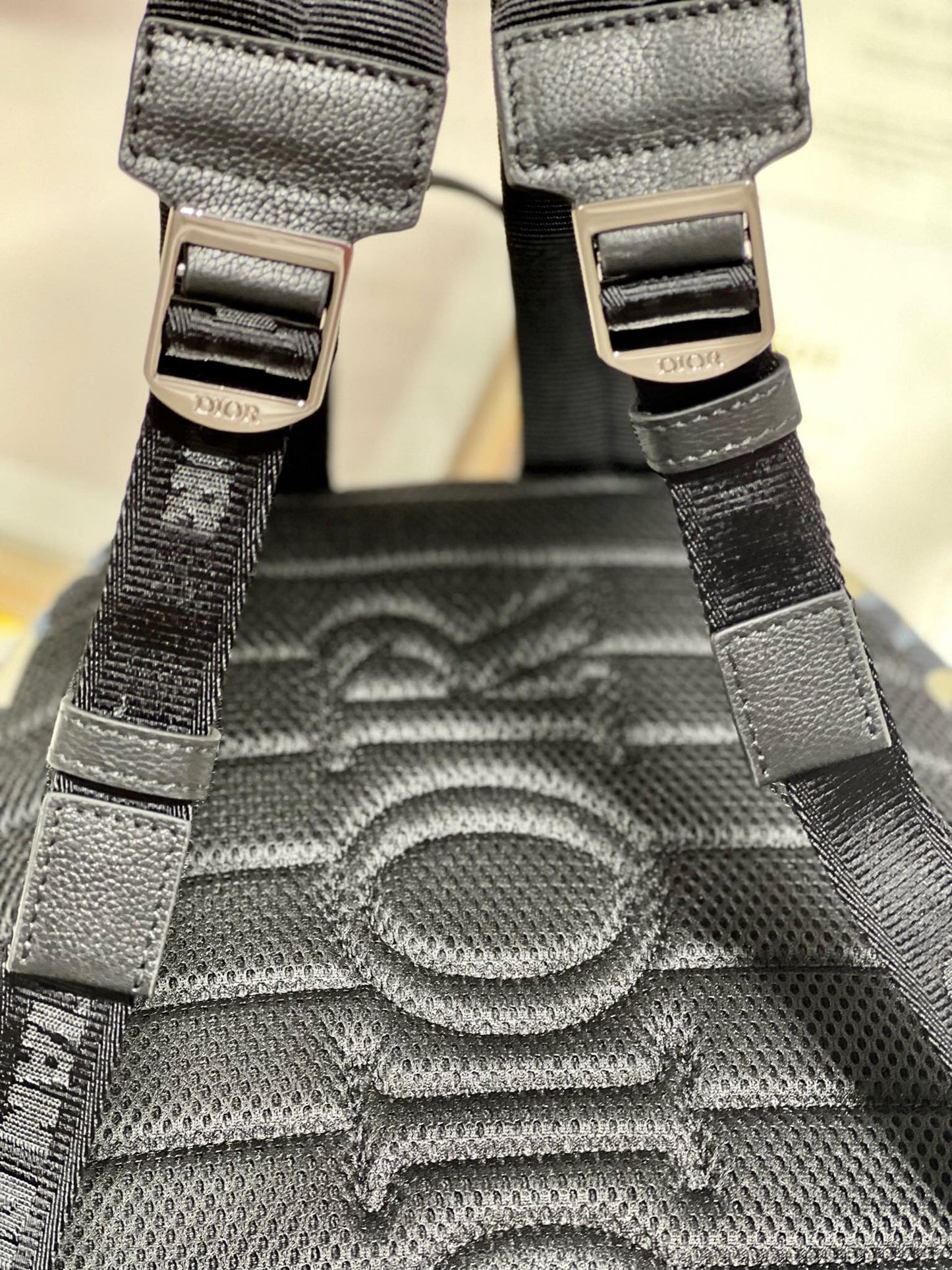 DIOR RIDER BACKPACK WHITE OBLIQUE JACQUARD
