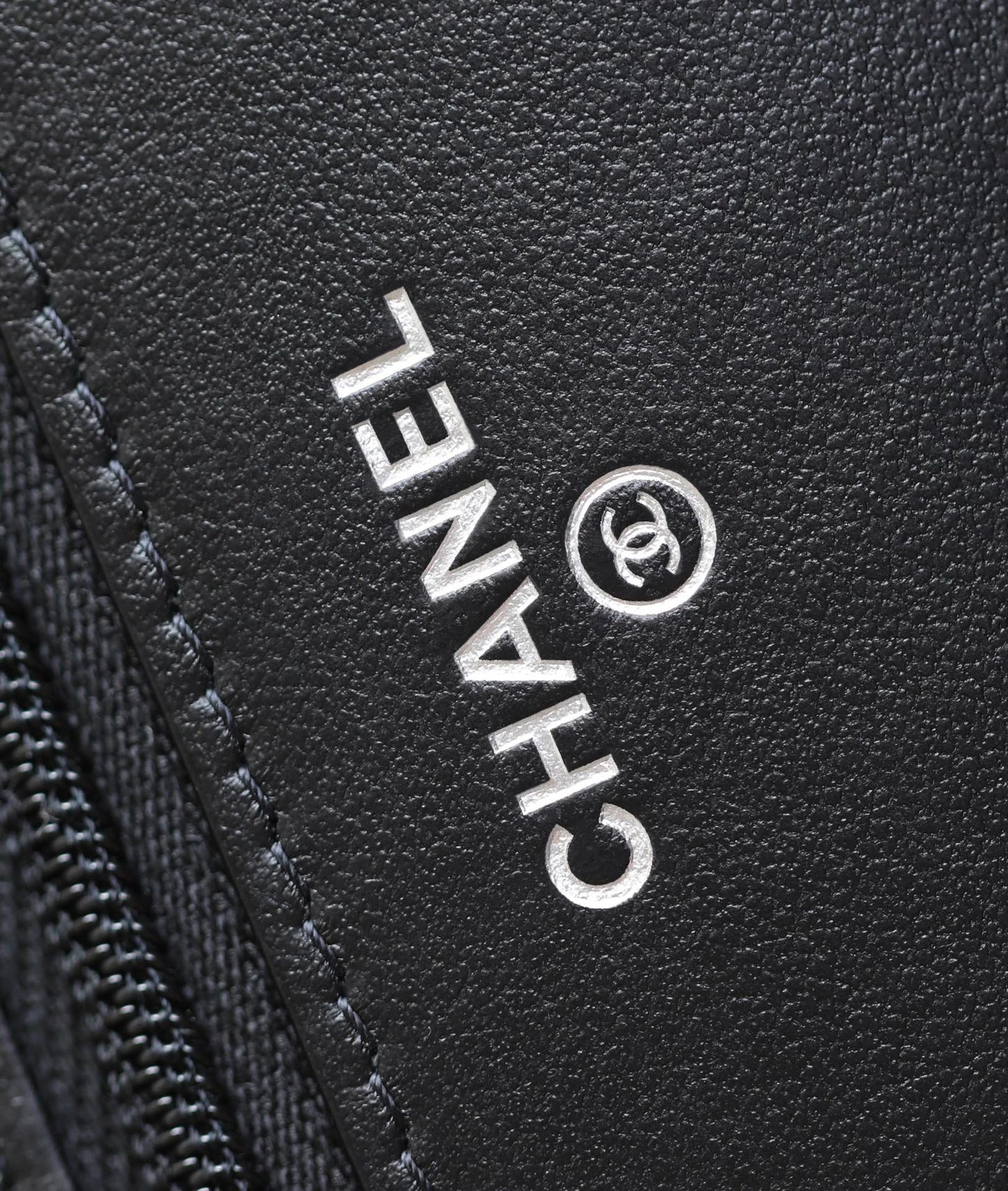 CHANEL WOC 19 BLACK LAMBSKIN SILVER HARDWARE
