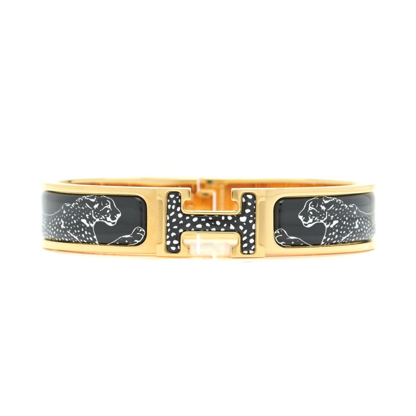 18K Guepards Clic Clac Hermes Bracelet