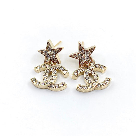 18K  Chanel Star Diamond Earrings
