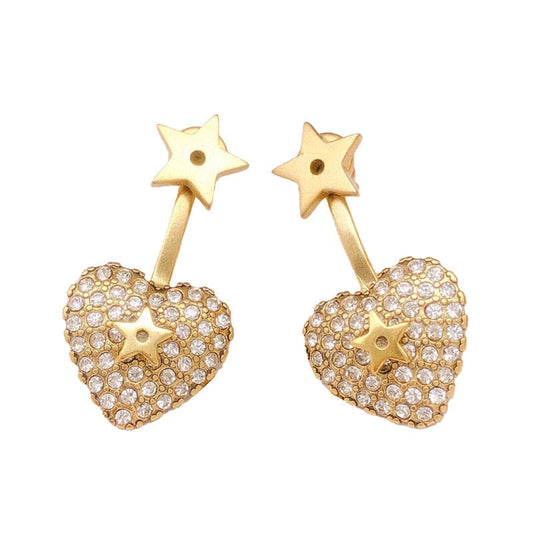 18K Dior Star & Heart Earrings