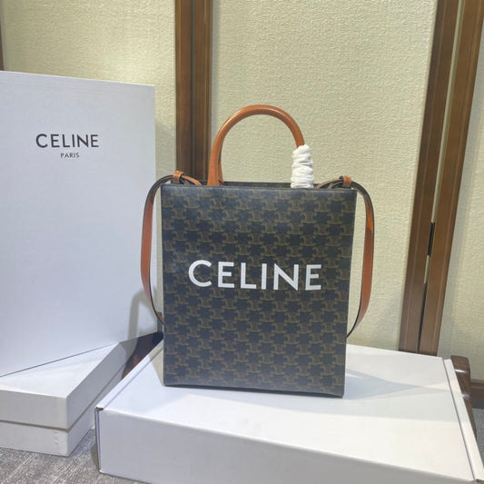 CELINE TRIOMPHE  32 BLUE IN PATTERN CALFSKIN