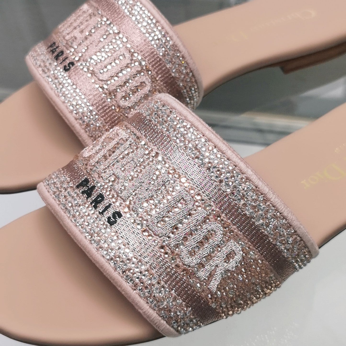 DIOR CD Mule Dway Slide 10mm Multi-motifs Style 23