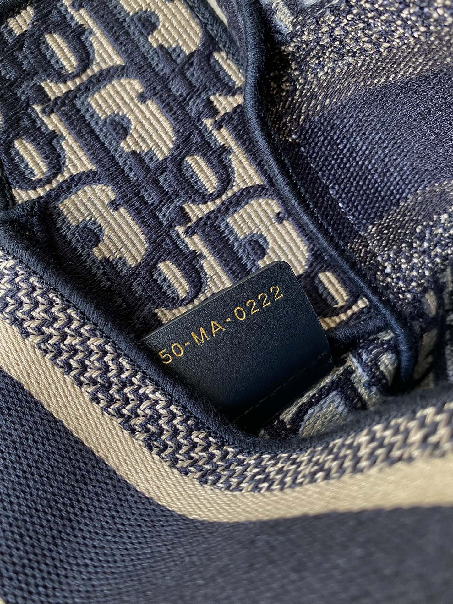 DIOR SMALL CAMP BAG 23 OBLIQUE BLUE EMBROIDERY