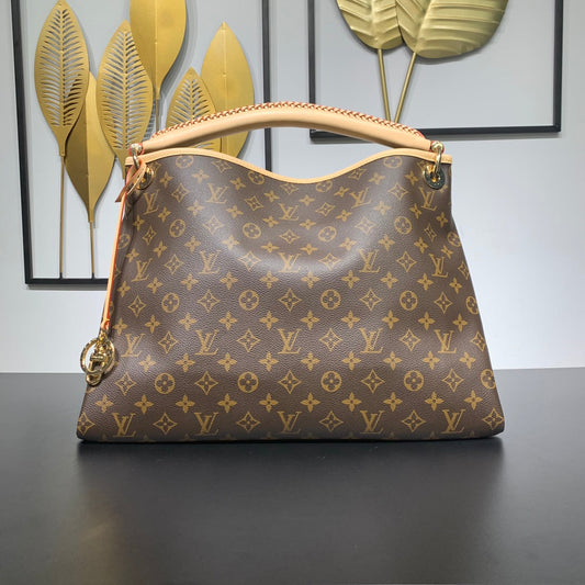 LOUIS VUITTON ARTSY MM 41 IN BROWN MONOGRAM CANVAS GOLD HARDWARE