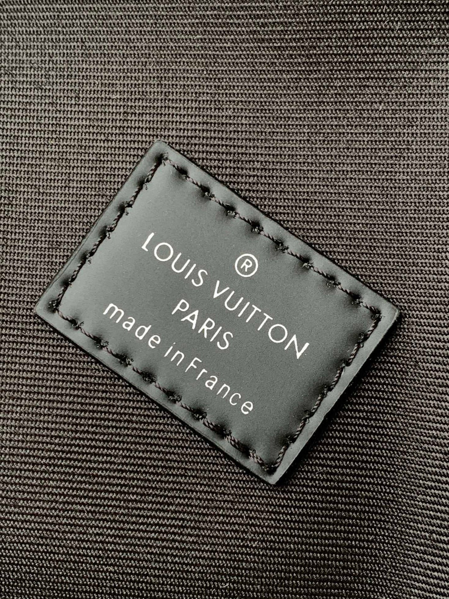LOUIS VUITTON DAMIER CAMPUS BACKPACK 39 IN BLACK CALFSKIN AND CANVAS