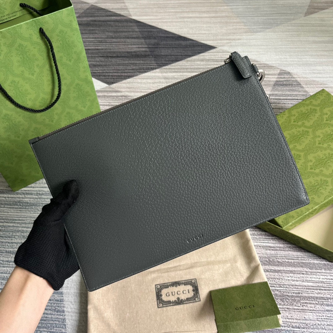 GUCCI MARMONT 30 HANDBAG IN PENTER GREY CALFSKIN
