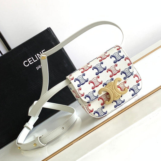 CELINE COLORFUL TRIPHOME 11 COWHIDE LEATHER