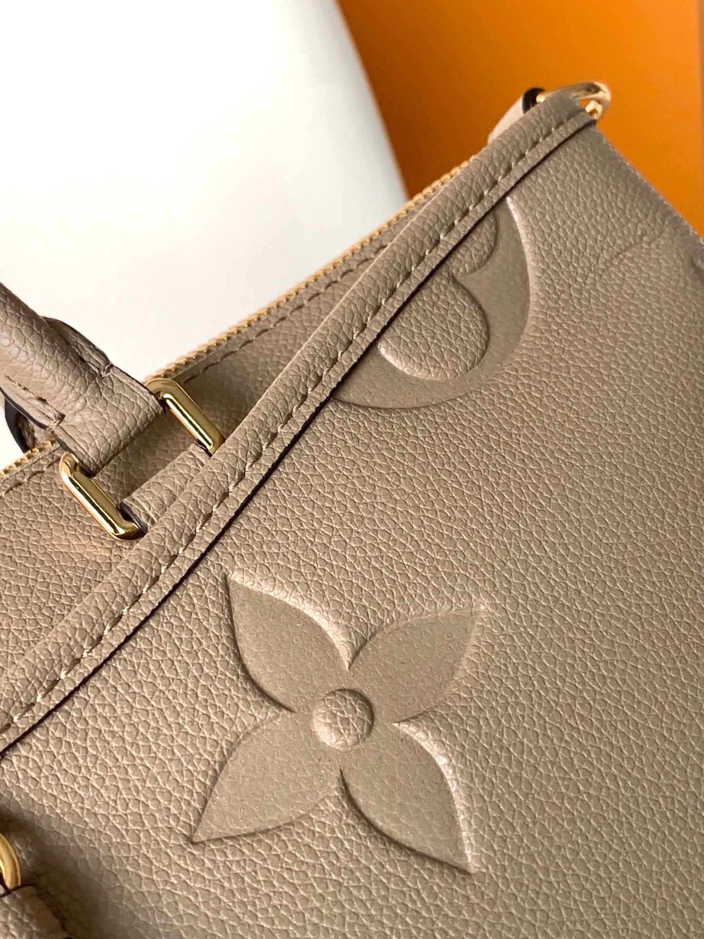 LOUIS VUITTON LV 25S TRIANON MM BAG 36 IN WARM TAUPE CALFSKIN GOLD HARDWARE