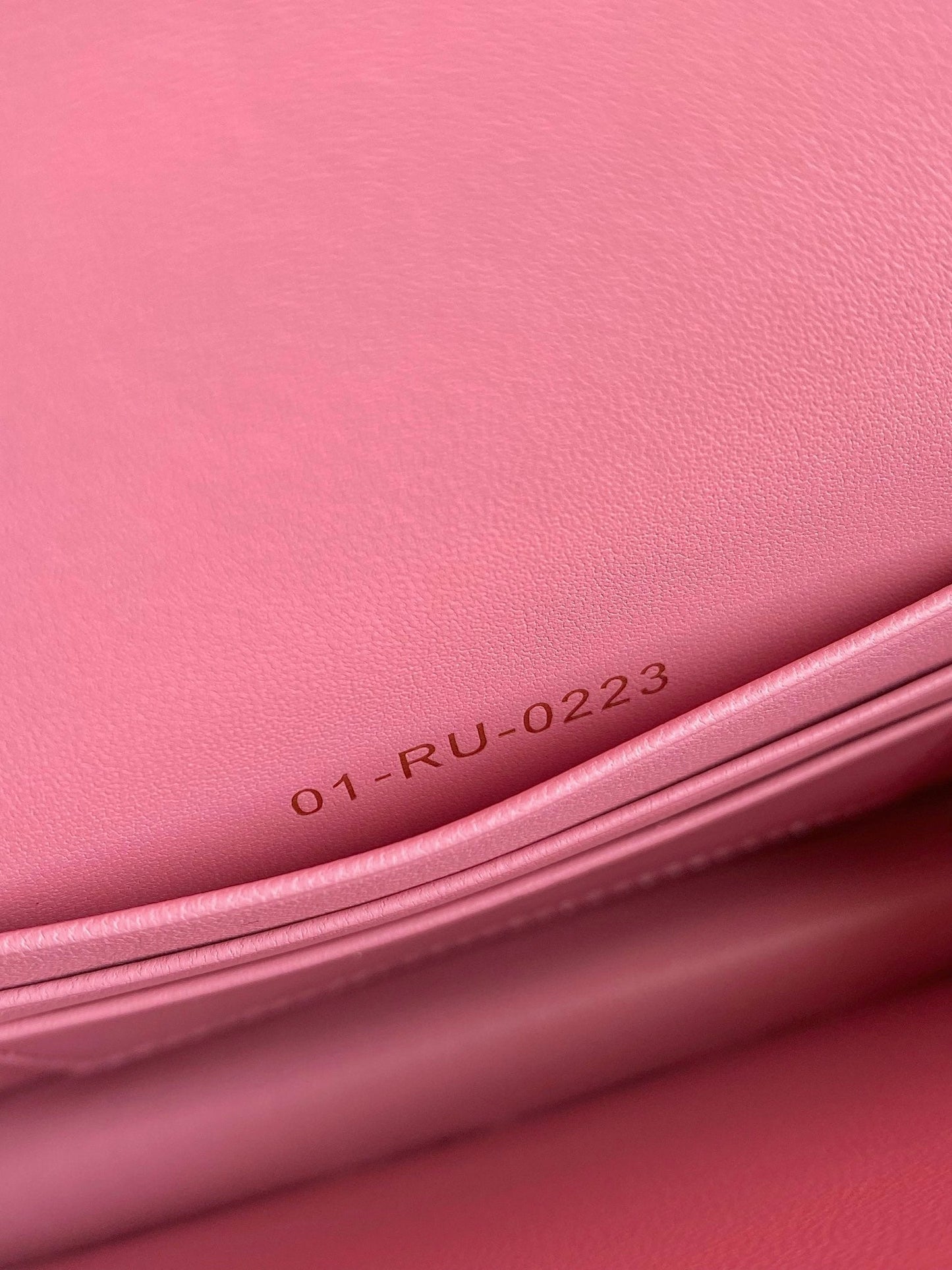 DIOR MINI CHAIN BAG 17 IN LIGHT PINK CALFSKIN