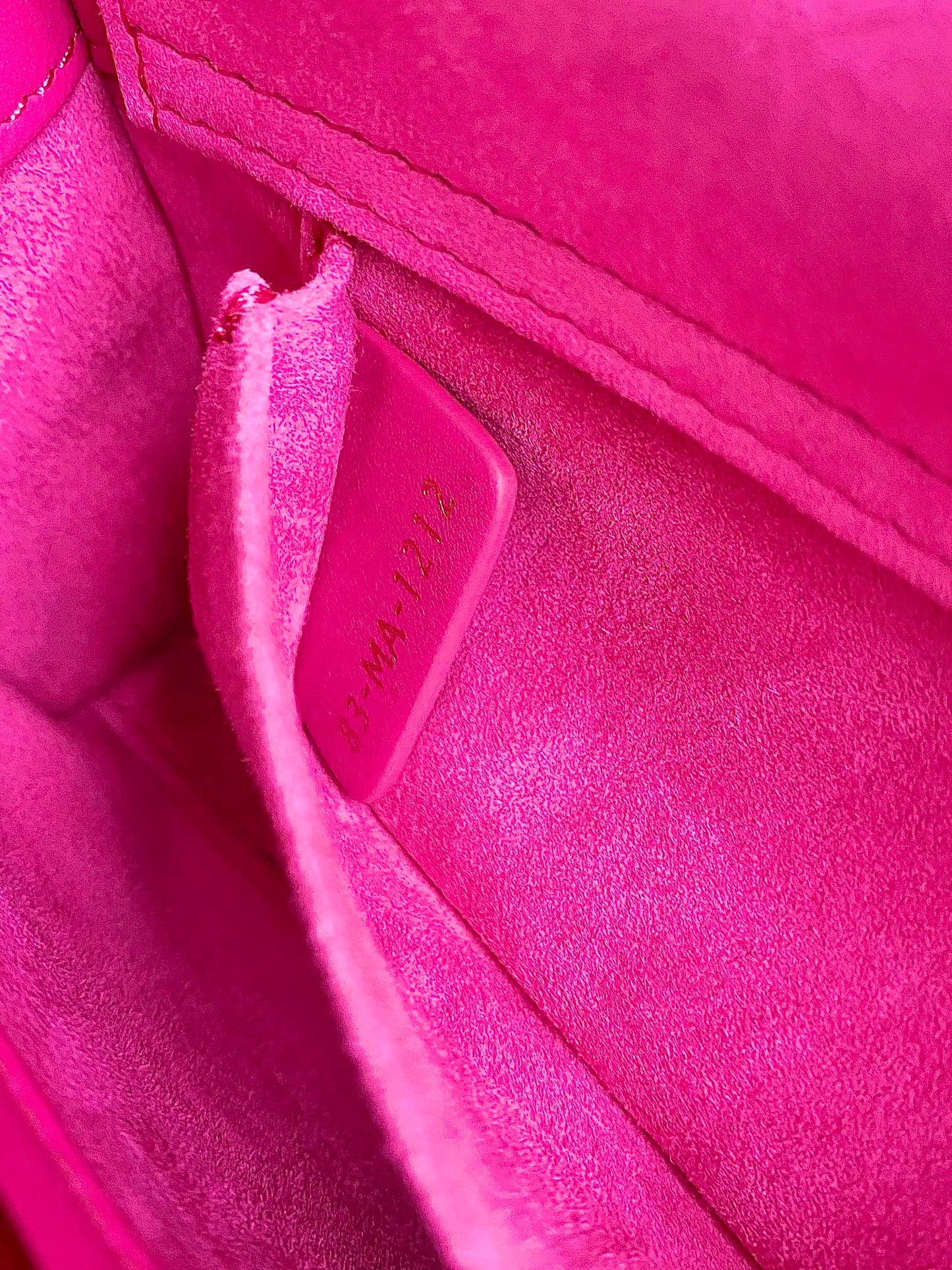 DIOR D-JOY BAG 22 IN HOT PINK LAMBSKIN