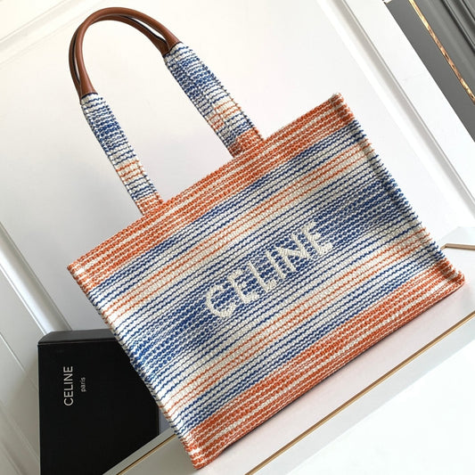 CELINE CABAS THAIS 41 RAINBOW FABRIC TOTE