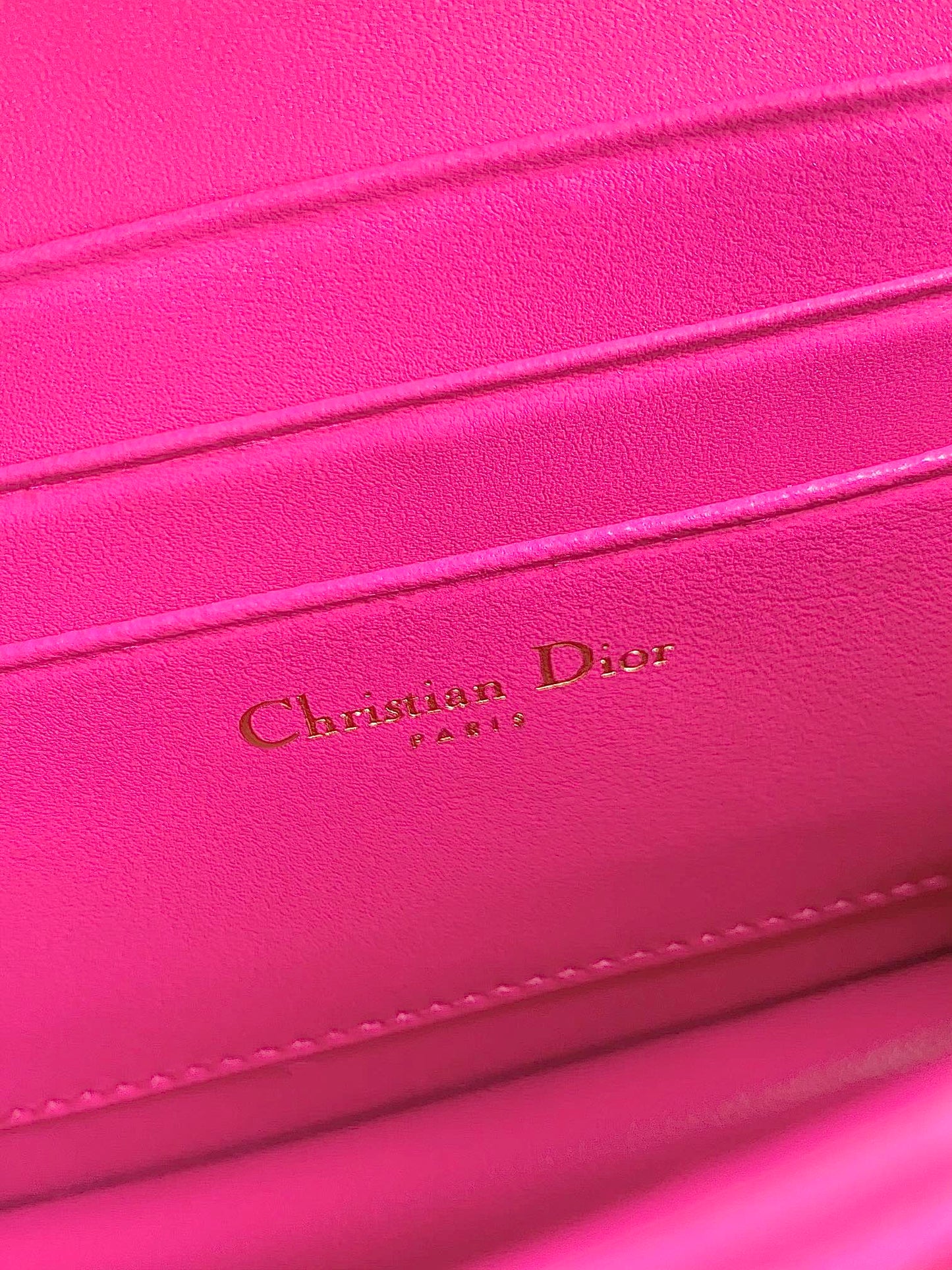 DIOR MICRO LADY 12 BAG IN HOT PINK LAMBSKIN