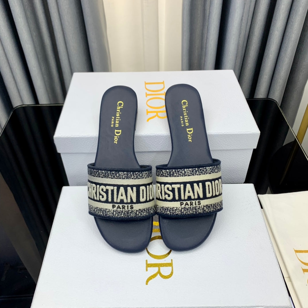 DIOR CD Mule Dway Slide 10mm Multi-motifs Style 41