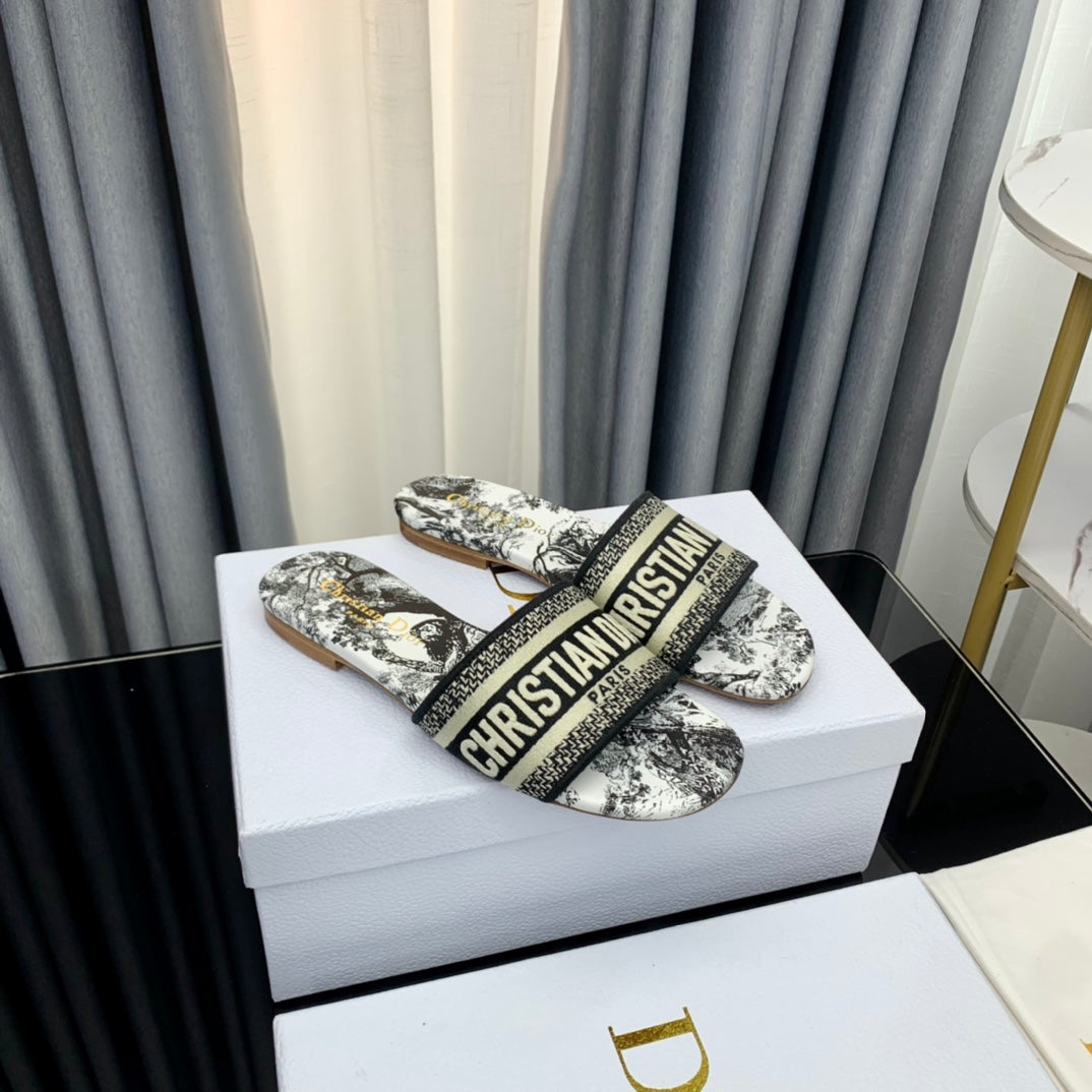 DIOR CD Mule Dway Slide 10mm Multi-motifs Style 63