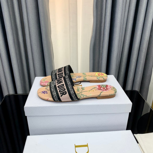 DIOR CD Mule Dway Slide 10mm Multi-motifs Style 53