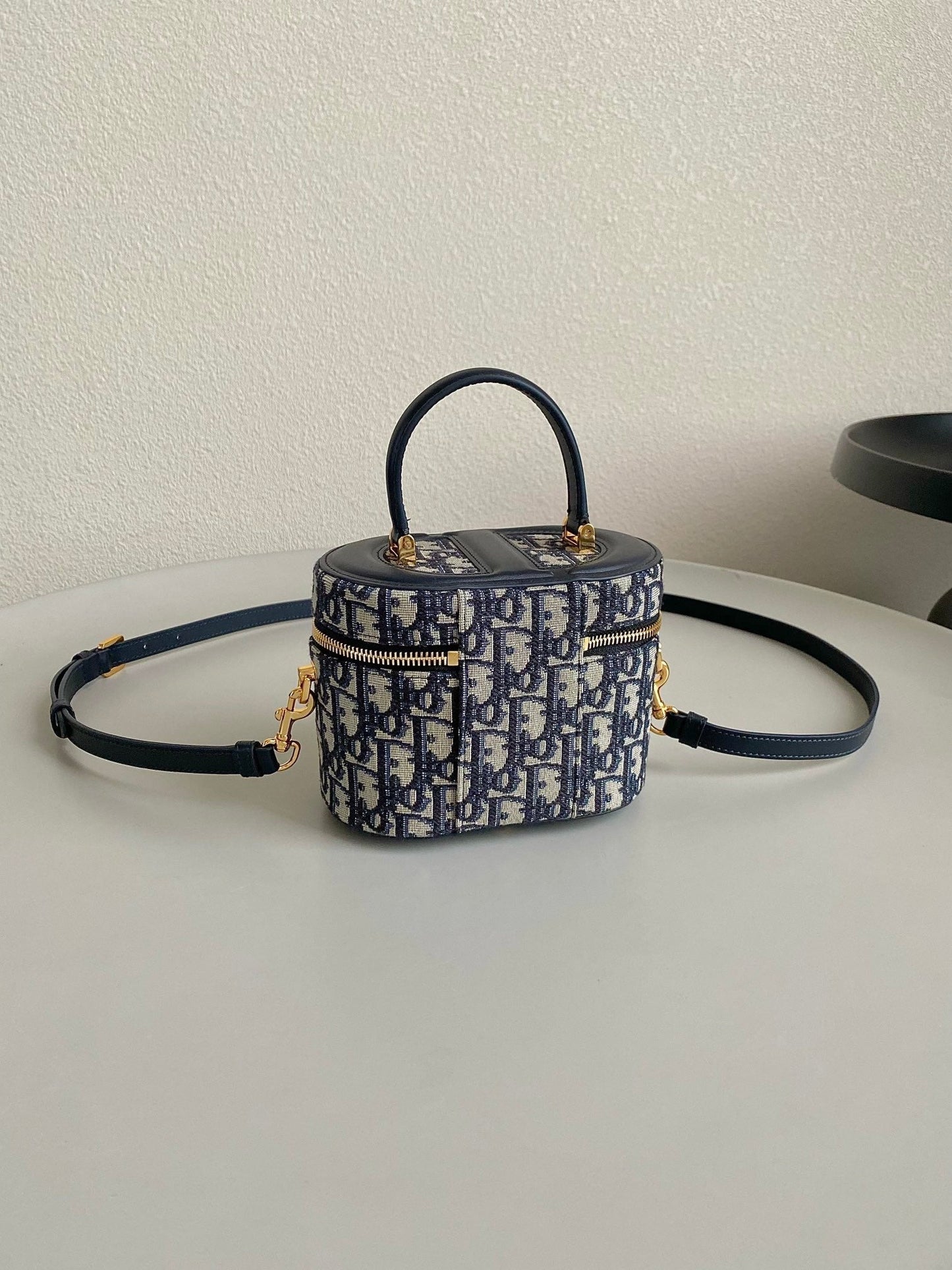 DIOR SIGNATURE VANITY 16 IN BLUE OBLIQUE JACQUARD