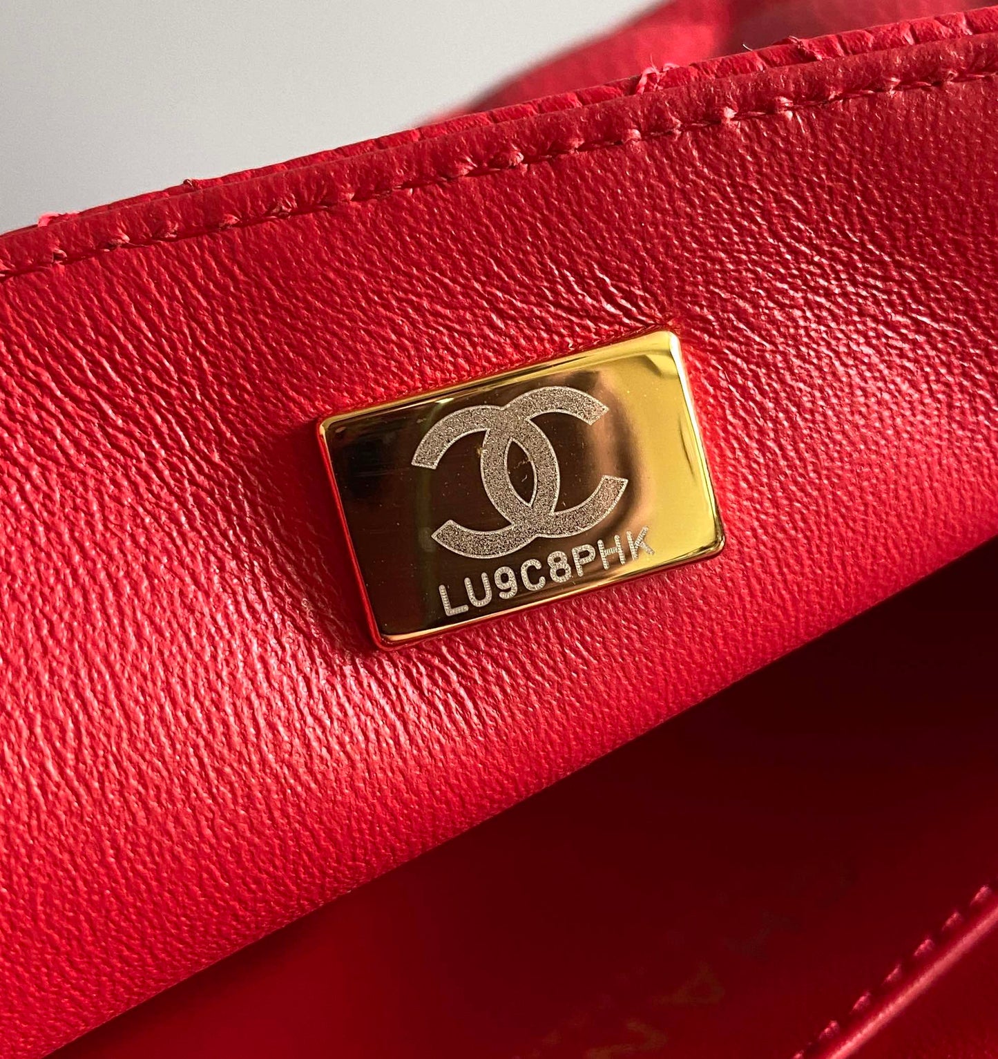 CHANEL MINI RECTANGLE FLAP BAG 20CM RED CAVIAR GOLD HARDWARE